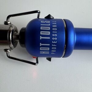 Hot Tools Professional Curling Iron Adjustable Heat 450F Blue Clamp Salon Hair